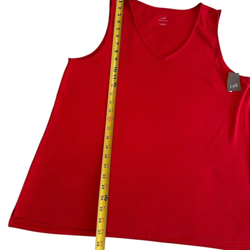 J. Jill Pima V-neck Geranium Tank Top Size L NWT - Picture 9 of 17